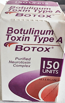 Packaging for counterfeit Botox