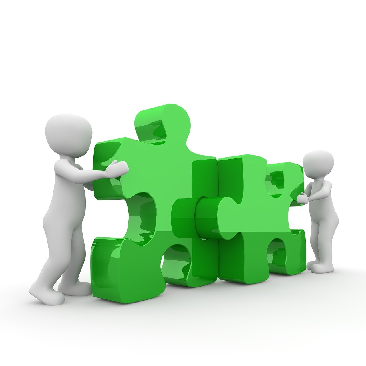 Teamwork to solve a puzzle Teamwork to solve a puzzle