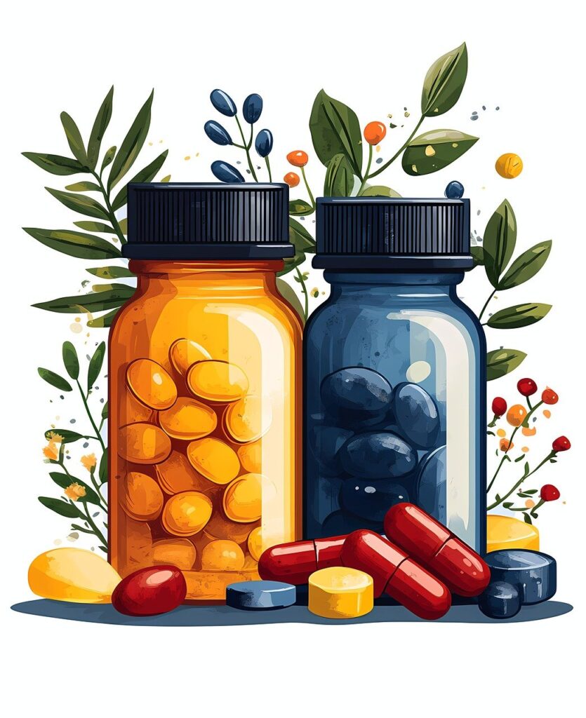 AI=generated graphic of herbal supplements