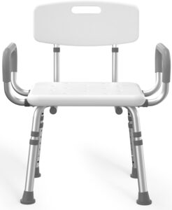 HOMLAND Shower Chair for Inside Shower with Arms and Back