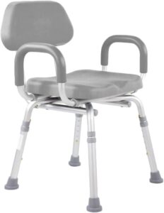 Padded Shower Chair and Bath Chair with Armrests and Back