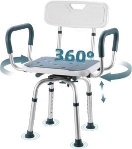 Swivel Shower Chair with Arms and Back